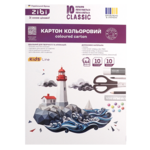 Набор цветного картона Zibi Classic A4 10 цветов 10 листов (ZB.1950C)