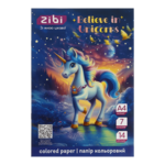 Папір кольоровий А4, 14 аркушів, 7 кольорів, 45 г/м2, Zibi Unicorn (ZB.1901-07)
