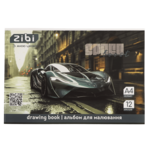Альбом для рисования А4, 12 листов, на скобе, Zibi Transport (ZB.1421-09)
