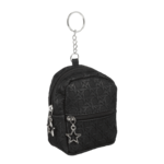 Брелок-рюкзачок Embossed Mini 2, 8х4х10 см, поліуретан, чорний, Zibi (ZB.707758.2)