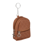 Брелок-рюкзачок Embossed Mini 3, 8х4х10 см, поліуретан, коричневий, Zibi (ZB.707758.3)