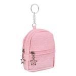 Брелок-рюкзачок Embossed Mini 4, 8х4х10 см, поліуретан, рожевий, Zibi (ZB.707758.4)