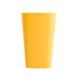Стакан пластиковый для письменных принадлежностей (творчества) Arnika квадратный 8х8х11,7 см Желтый (81666)