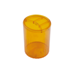 Стакан-подставка пластиковый Арника, 4 отделения, лимонный (81978)