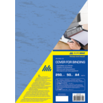 Обложки картонные Buromax, под кожу, синий, А4, 250 г/м2, 50 шт (BM.0580-02)