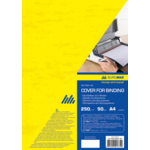 Обложки картонные Buromax, под кожу, желтый, А4, 250 г/м2, 20 шт (BM.0581-08)