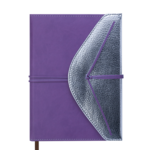 Щоденник недатований Buromax Bella А5 зі штучної шкіри на 288 сторінок Фіолетовий з срібло