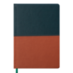 Ежедневник датированный Buromax Quattro, А5, темно-зеленый+светло-коричневый (BM.2140-86)