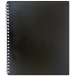 Тетрадь на пружине Buromax Classic, B5, 80 л, пласт. обл, клетка, черный (BM.2419-001)