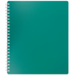 Тетрадь на пружине Buromax Classic, B5, 80 л, пласт. обл, клетка, зеленый (BM.2419-004)