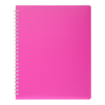 Тетрадь Buromax Bright 60 листов А5 в клетку пластиковая обложка Розовый (BM.24554155-10)