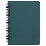 Зошит для нотаток на пружині Buromax OFFICE, А6, 96 арк., клітинка, пластикова обкладинка, зелений (BM.24651150-04)