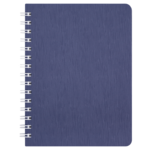 Зошит для нотаток на пружині Buromax BARK, А6, 60 арк., клітинка, пластикова обкладинка, синій (BM.24654154-02)