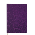 Щоденник недатований Buromax Fleur A6 зі штучної шкіри 288 с. Фіолетовий (BM.2617-44)
