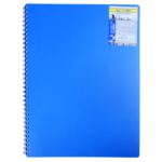 Книга для записей на пружине Buromax Classic, А6, 80 л, клетка, пласт. обложка, синий (BM.2589-002)