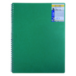 Книга для записів на пружині Buromax Classic, А6, 80 л, клітина, пласт. обкладинка, зелений (BM.2589-004