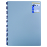Книга для записей на пружине Buromax Classic, А6, 80 л, клетка, пласт. обложка, серый (BM.2589-009)