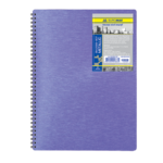 Книга для записей на пружине Buromax Metallic, А6, 80 л, клетка, пласт. обложка, фиолетовый (BM.2589-907)