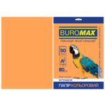 Бумага цветная Buromax, А4, 80г/м2, INTENSIV, оранжевый, 50 листов (BM.2721350-11)
