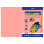 Бумага цветная Buromax, А4, 80г/м2, NEON, розовый, 50 листов (BM.2721550-10)