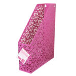 Лоток для бумаг вертикальный Buromaх Barocco, металлический, розовый (BM.6262-10)
