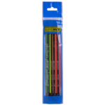 Олівець графітовий Buromax Neon Line НВ з гумкою 4 шт. в блістері (BM.8508-4)