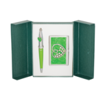 Набор подарочный Langres Crystal Heart: ручка шариковая + визитница, зеленый (LS.122008-04)