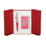 Набор подарочный Langres Crystal Heart: ручка шариковая + визитница, красный (LS.122008-05)