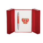 Набор подарочный Langres Papillon (ручка шариковая и крючок для сумки) Красный (LS.122010-05)