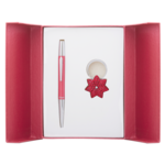 Набір подарунковий Langres Star: ручка кулькова + брелок, червоний (LS.122014-05)