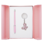 Набор подарочный Langres Night Moth: ручка шариковая + брелок, розовый (LS.122018-10)