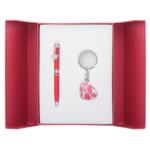 Набор подарочный Langres Romance: ручка шариковая + брелок, красный (LS.122020-05)