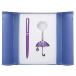 Набір подарунковий Langres Umbrella: ручка кулькова + брелок, фіолетовий (LS.122022-07)