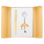 Набір подарунковий Langres Umbrella: ручка кулькова + брелок, жовтий (LS.122022-08)