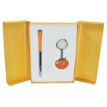 Набір подарунковий Langres Apple: ручка кулькова + брелок, помаранчевий (LS.122024-11)