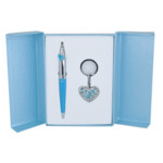 Набор подарочный Langres Miracle: ручка шариковая + брелок, синий (LS.122026-02)