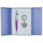 Набор подарочный Langres Miracle: ручка шариковая + брелок, фиолетовый (LS.122026-07)