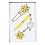 Набір подарунковий Langres Star: ручка кулькова + брелок + закладка для книг, жовтий (LS.132000-08)