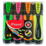 Комплект з 4-х текст-маркерів Maped Fluo Peps Ultra Soft, (MP.746047)