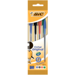 Ручка Bic Cristal асорті 4шт в блістері (bc8308621)