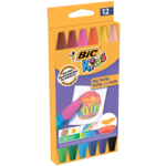 Мел цветной Bic Oil Pastel Kids восковой шестигранный 12 шт (bc926446)