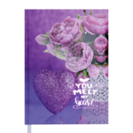 Ежедневник недатированный Buromax Romantic A5 288 с. Фиолетовый (BM.2040-07)