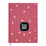 Ежедневник датированный 2021 Buromax Save A5 336 с. Розовый (BM.2167-46)