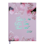 Щоденник датований 2021 Buromax Pretty А5 336 с. Світло-рожевий (BM.2184-43)