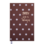 Ежедневник датированный 2021 Buromax Elegant А6 336 с. Коричневый (BM.2537-25)