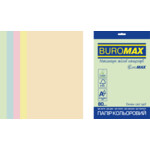 Набор цветной бумаги Buromax Euromax А4, 80г/м2, PASTEL, 5цв., 50л. (BM.2721250E-99)