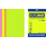 Папір кольоровий Buromax NEON, EUROMAX, 4 кол., 50 арк., А4, 80 г/м² (BM.2721550E-99)