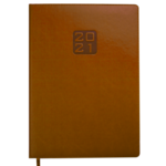 Щоденник датований 2021 Buromax Bravo (Soft) зі штучної шкіри А4 336 с. L2U Коньячний (BM.2740-41)