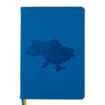 Діловий блокнот Buromax Ukraine А5 у клітинку з обкладинкою зі штучної шкіри 96 арк. Синій (BM.295120-02)