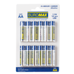 Набор элементов питания (щелочные батарейки) Buromax LR6 AA 1,5 V 12 шт. в упаковке (BM.5900-12)